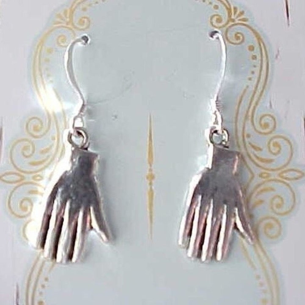Picasso Gift to Frida Kahlo 3D Human Hand Earrings Day of the Dead Mexico